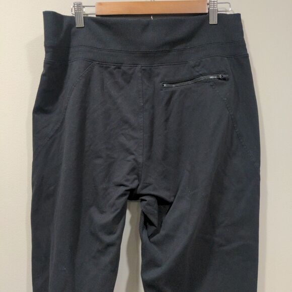 Athleta Womens Venice Jogger Size L Black Pockets Stretch Casual High Waisted - Picture 7 of 14